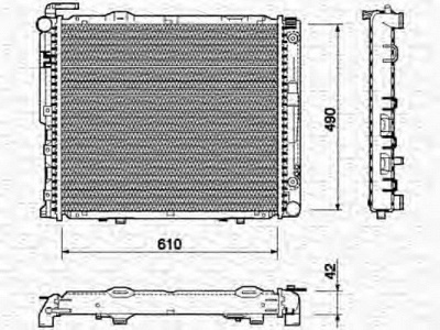 MAGNETI MARELLI 350213747000 -  Радиатор, охлаждение двигателя